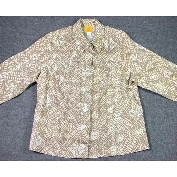Ruby rd 1x dress shirt half sleeve button up - Picture 1 of 2